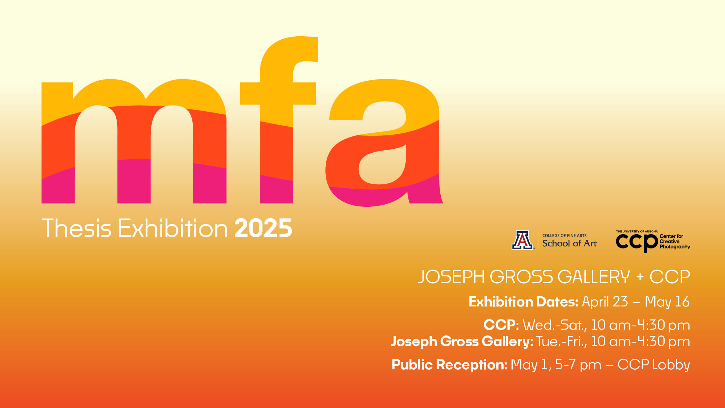 MFA Thesis Exhibition 2025. School of Art. CCP. Joseph Gross Gallery + CCP.